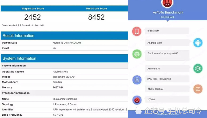 8G大内存+全面屏,小米游戏旗舰单核跑分追上