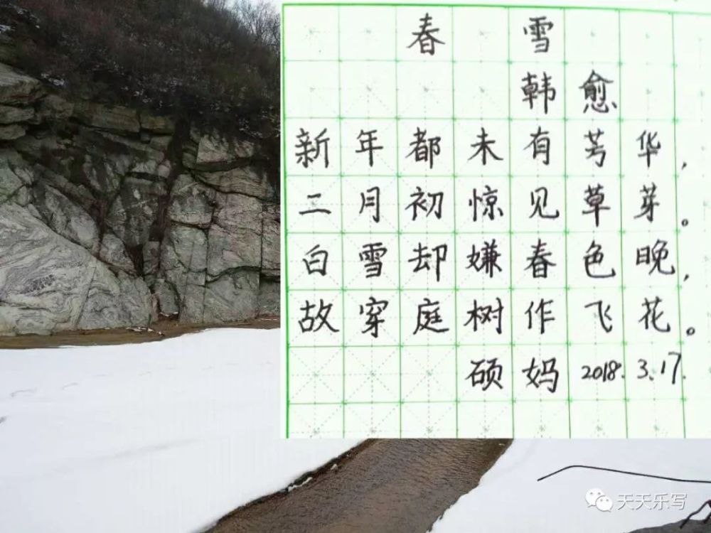 天天乐写作业韩愈《春雪》