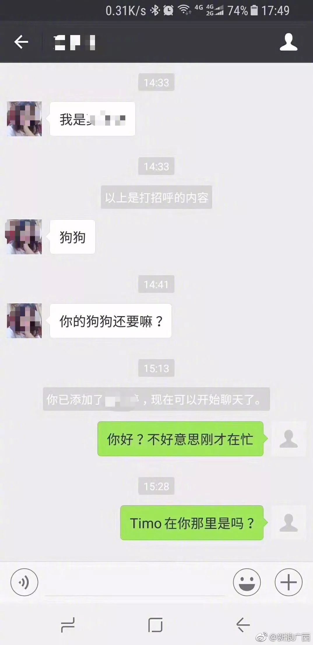 狗狗的主人最终想妥协 在得知爱狗回来希望渺茫后,愤怒将聊天记录曝光