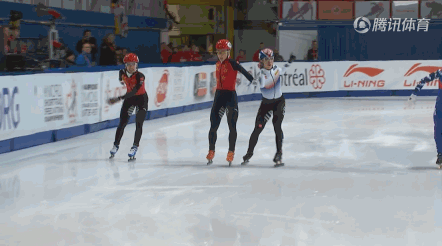 那场比赛中,任子威一直处于领先位置.