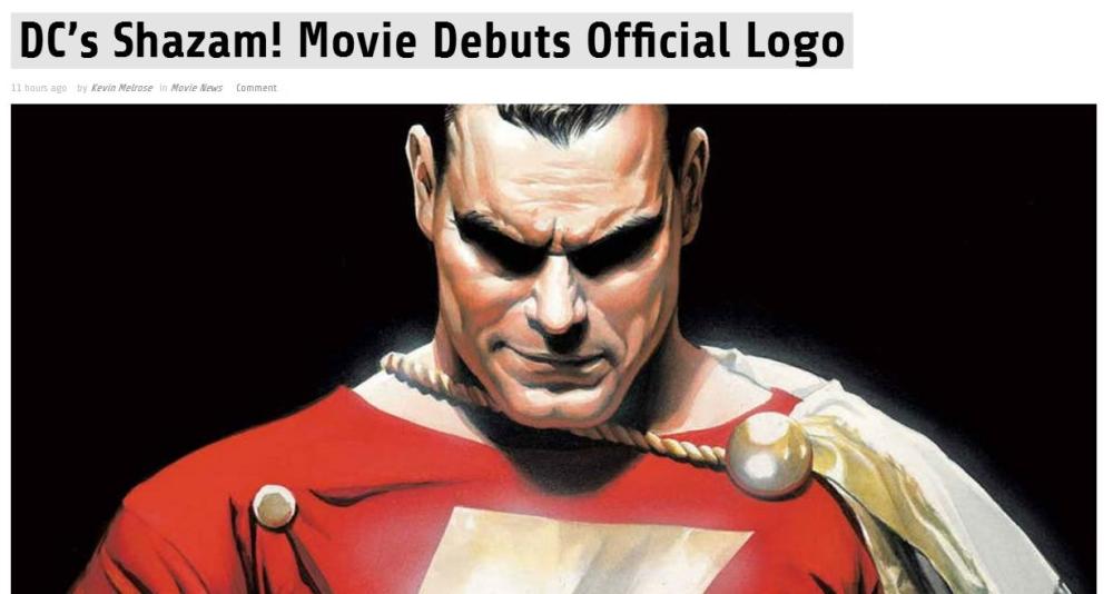 上个世纪的感觉？《沙赞》公开LOGO海报