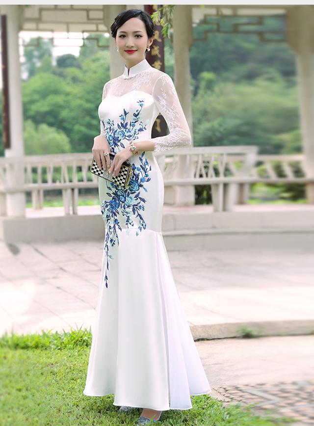 高挑优雅气质旗袍美女,美丽中国女人
