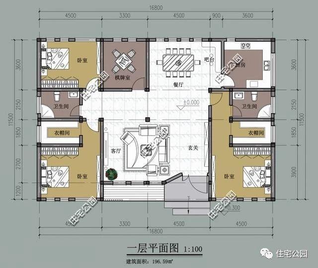 5套农村别墅户型,1个外观2个布局,实用经济,您更钟意哪套?