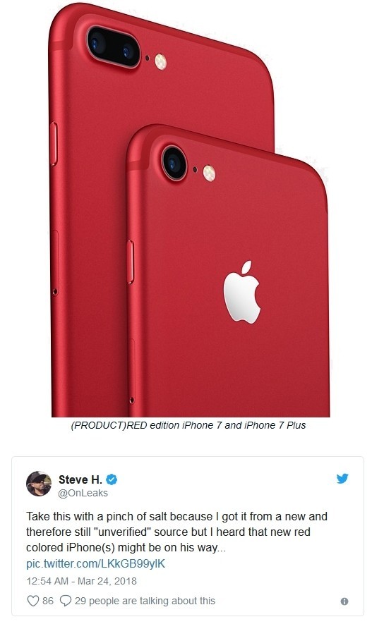 新配色路上!红色特别版iphone再度降临:iphone x也有份!
