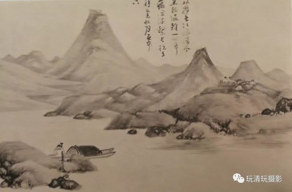 吴镇《渔父图》长卷局部