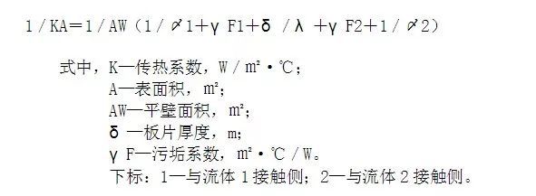 板式換熱器選型計(jì)算的方法及公式