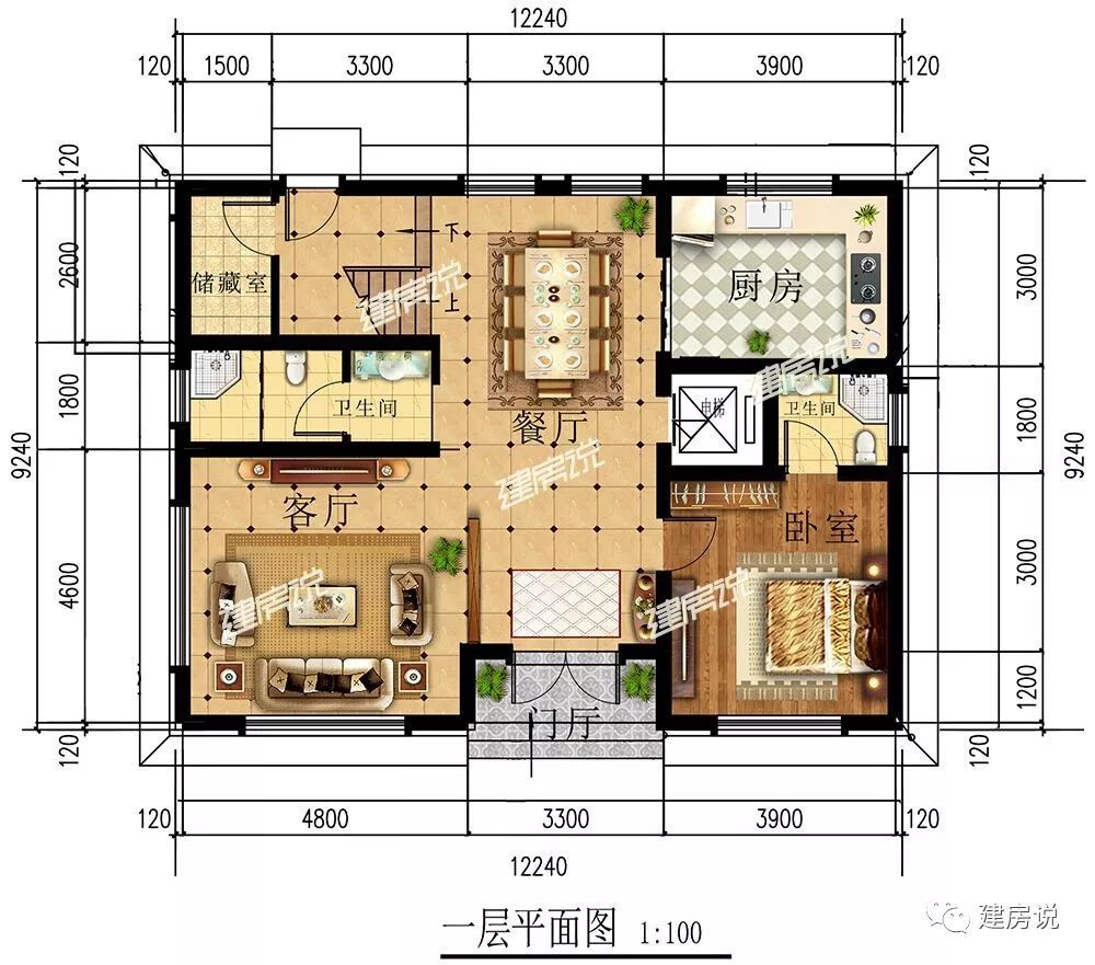 3款120平农村别墅,布局接地气,一家人越住越顺心!