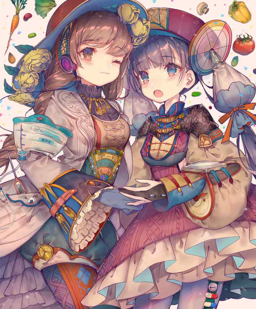 动漫高清壁纸:画师茶芝麻作品,华丽的色彩令人陶醉