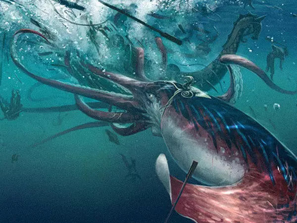 现实中真的有它的存在,the giant squid (大王乌贼)