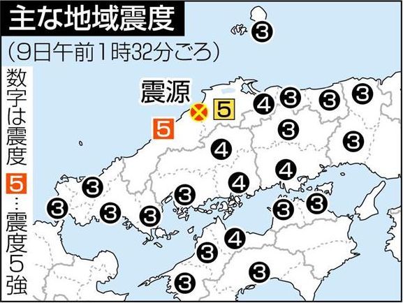 日本岛根县6.1级地震!现场一片混乱