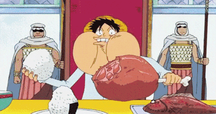 动漫中的美食不仅分量足,还色香味俱全,动漫角色们大快朵颐时的场景看