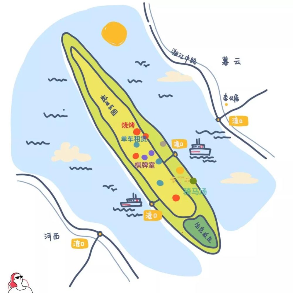 长沙只有橘子洲?坐船去这座隐秘的江心岛赴一场散漫的