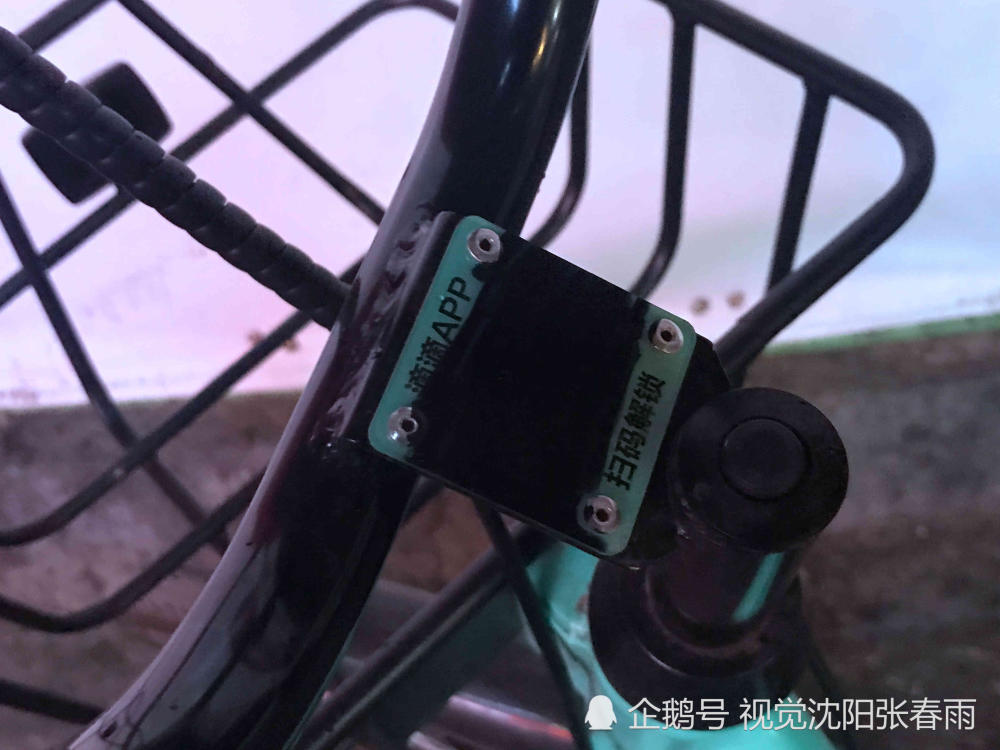 沈阳:滴滴青桔单车 被人撬锁上私锁 扫车二维