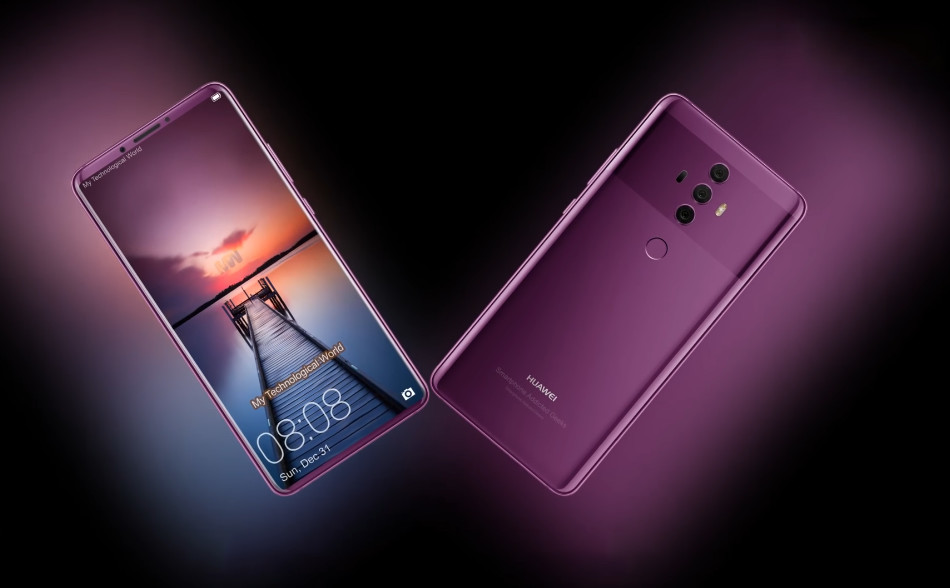 华为Mate20全面屏概念机再曝光 搭载后置三摄