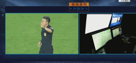 不过从慢镜头来看,此球有越位嫌疑,主裁王竞和视频