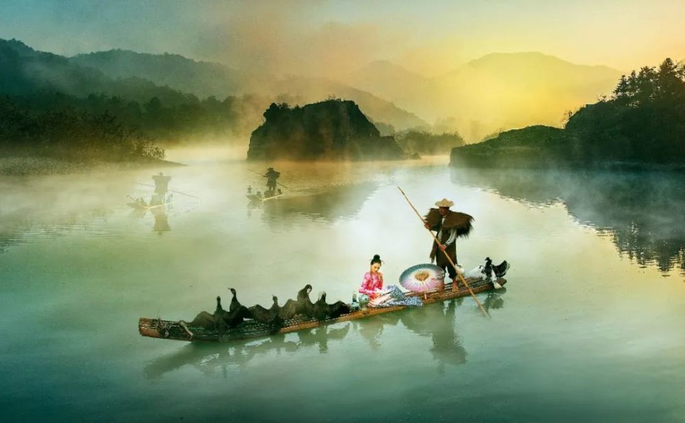 永嘉青花美女楠溪江上演绎曲水流觞 景美人更美!