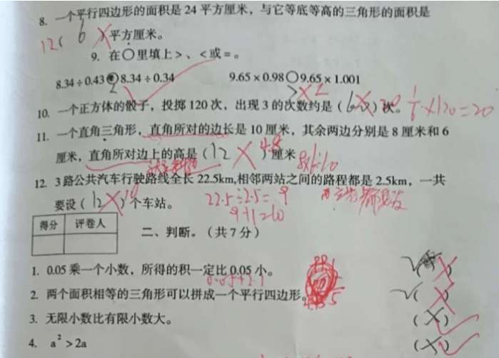 妈妈:数学考80就行?小学生拿试卷回家,爸妈傻眼了!