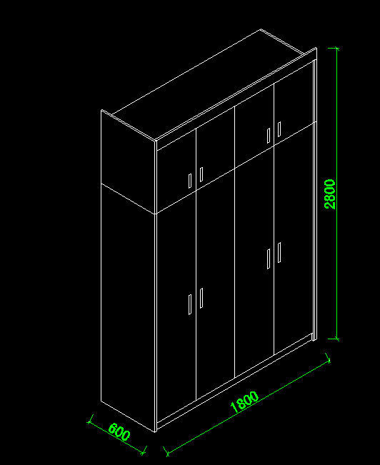 cad如何绘制衣柜轴测图?绘制轴测图的操作教程
