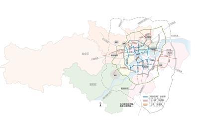四纵五横三连一抬升杭州快速路网规划通达10城区