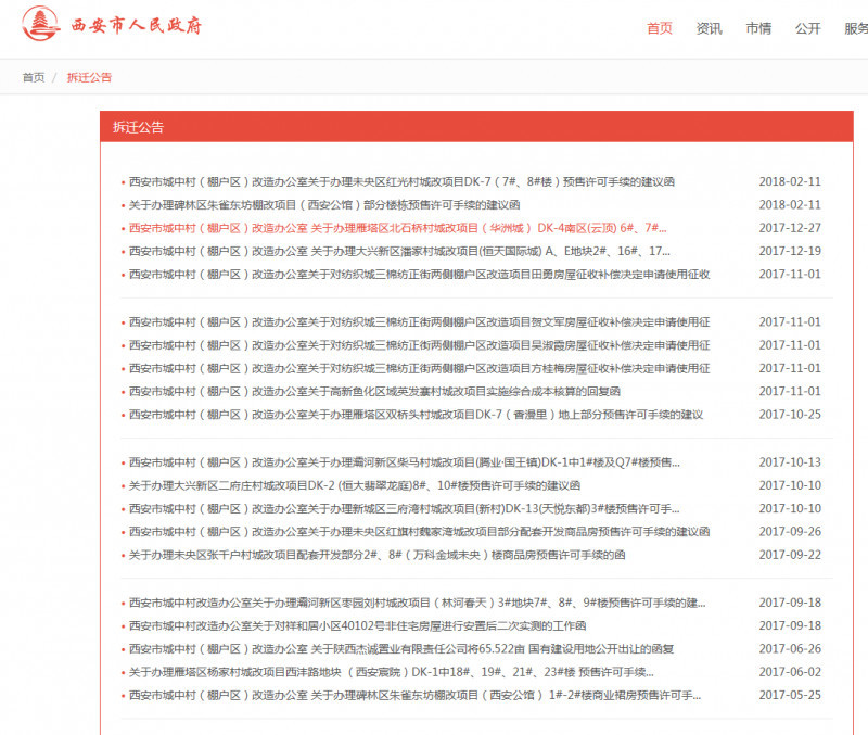 2018西安最新拆迁地图正式出炉!