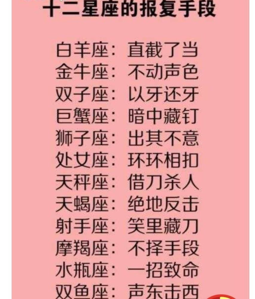 十二星座的甩人指数排行榜