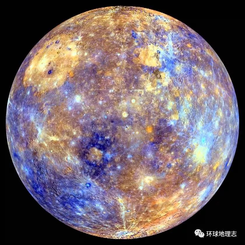 水星表面陨石坑影像图