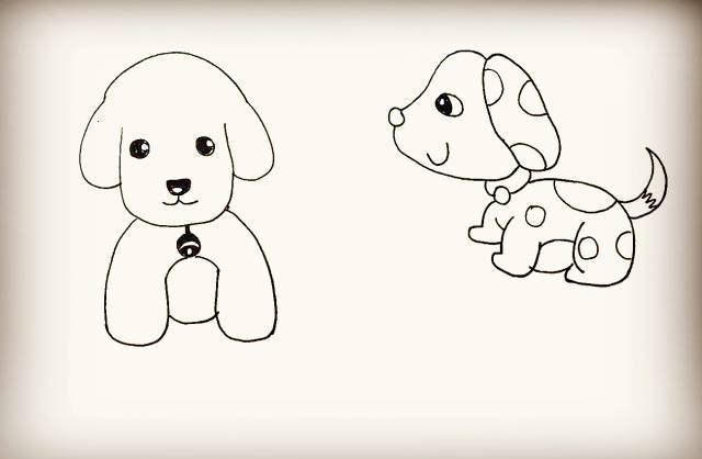 简笔画-可爱的小狗