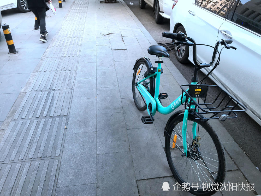 沈阳:青桔共享单车车身三块二维码识别被人涂
