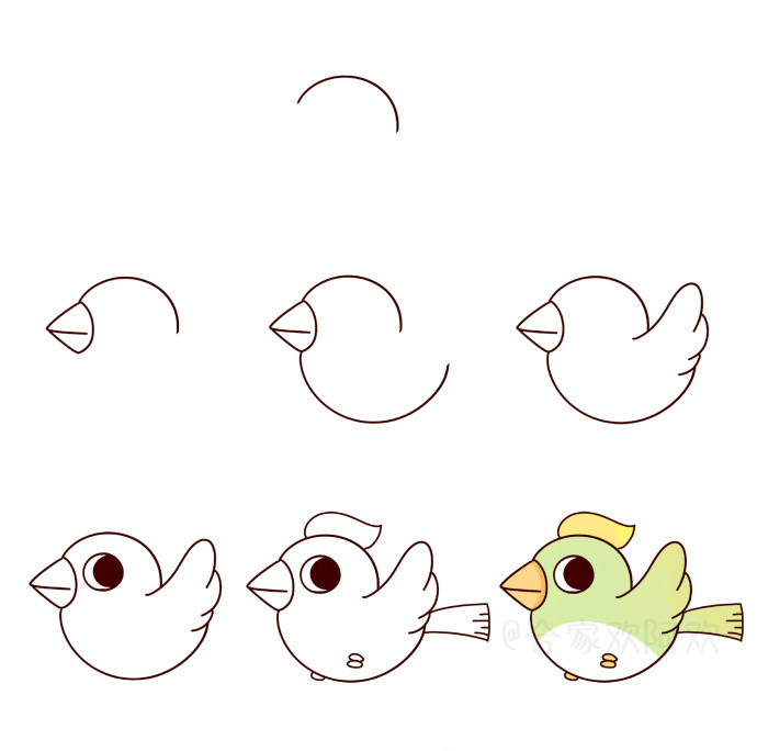 简单线条居然能变出一群可爱小鸟 超萌简笔画学起来