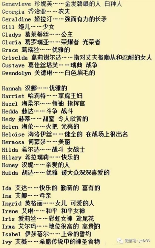 意义美好的英文名大全,给孩子起个好听的英文