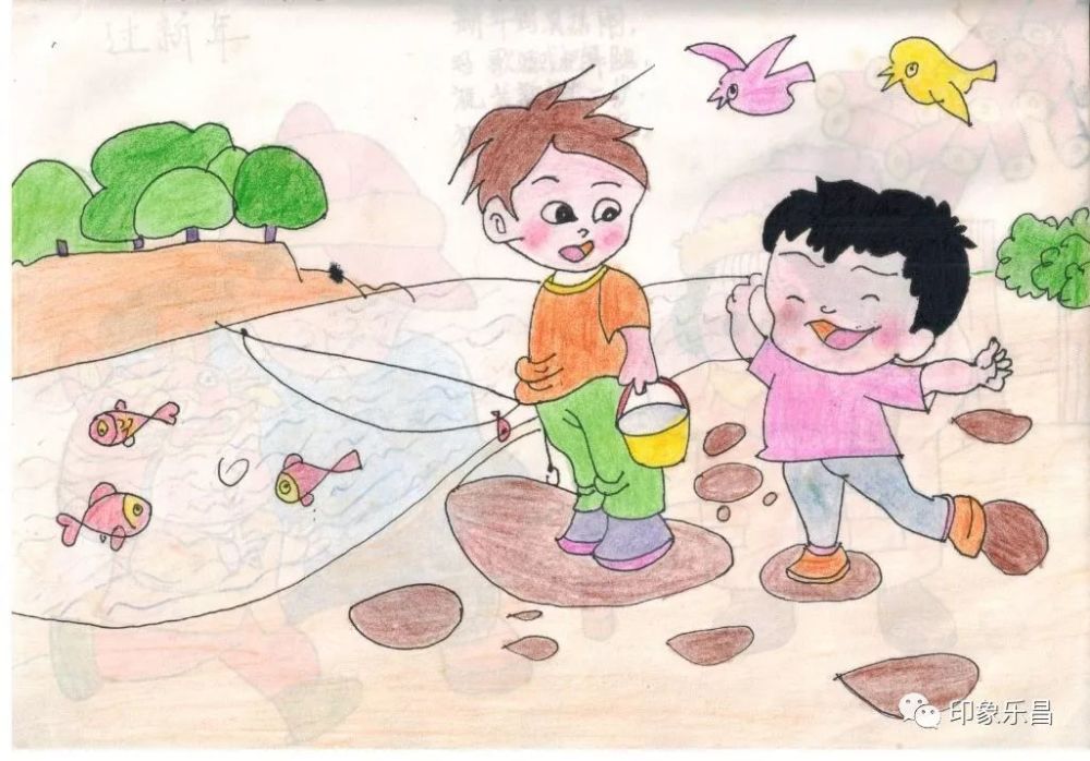 乐昌乡村女教师画的儿童画,非常适合给孩子们看看!