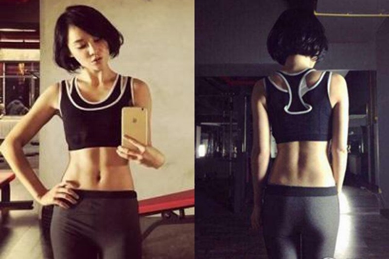 关晓彤健身照,杨幂健身照,张天爱健身照,却输给