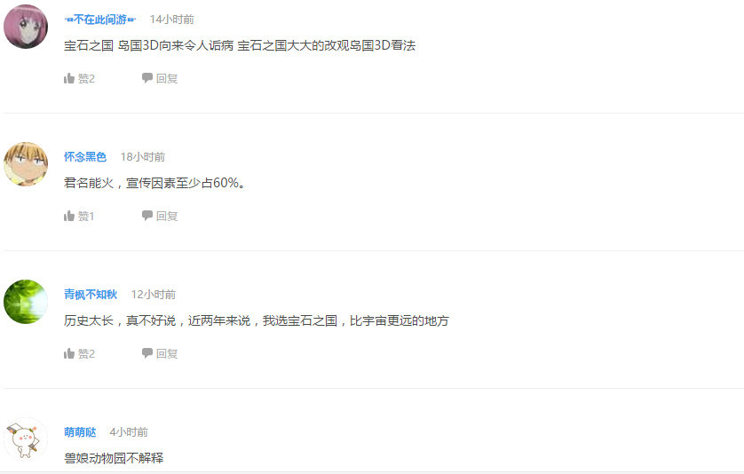企鹅娘吐槽：你最喜欢的动画制作公司是哪个呢？