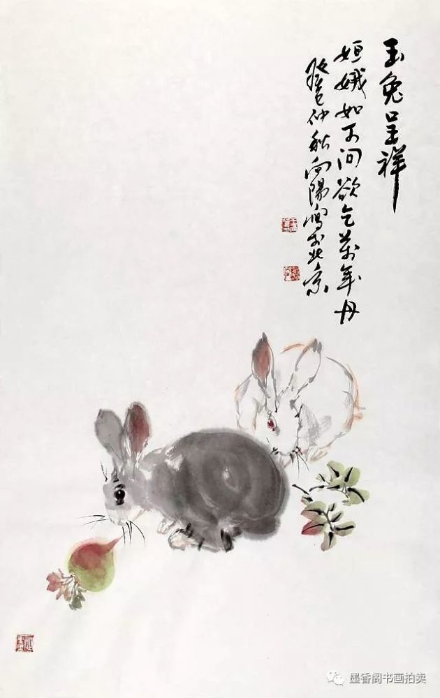 国画兔子的绘画技法,名家示范,一看就会!