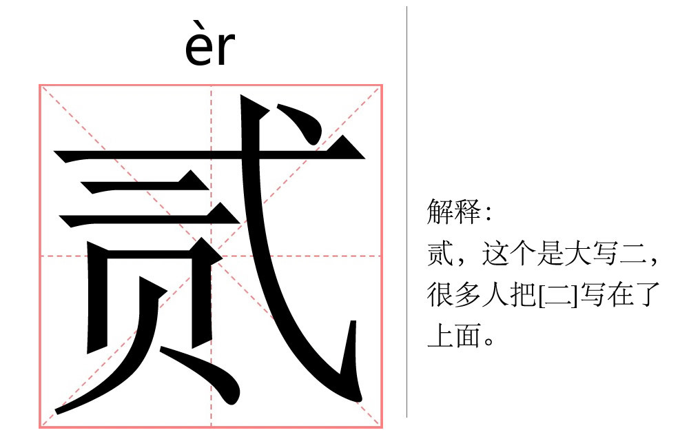 大写二