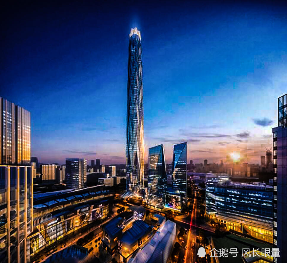 四川成都第一高楼,绿地中心蜀峰468,西部第一高