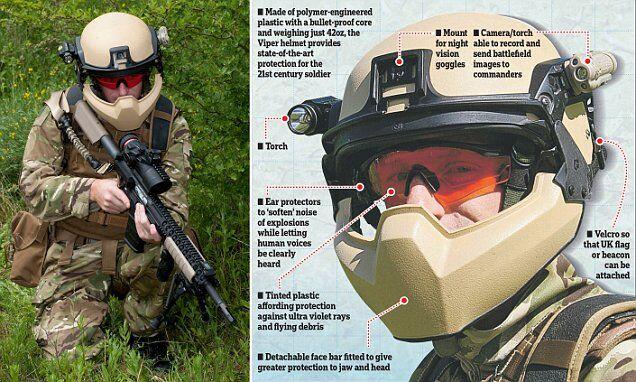 英国士兵将装备酷炫新头盔 造型似星球大战(图)