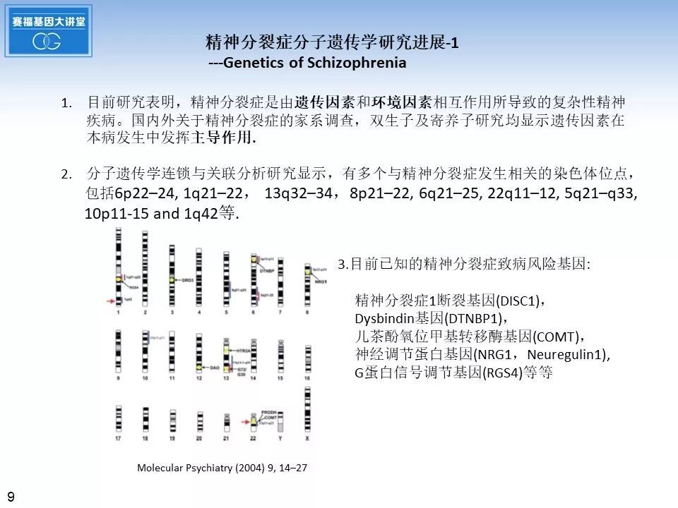 赛福基因公开课第二十四期 精神分裂症分子遗传学研究最新进展 看点快报