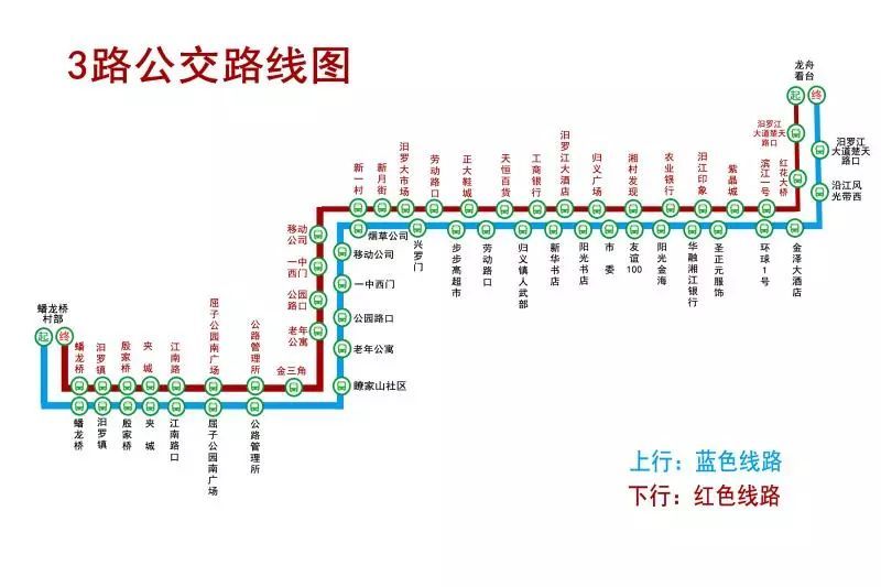 公交路线图 运营路线:蟠龙桥村部—龙舟看台 票价:无人售票,空调车1