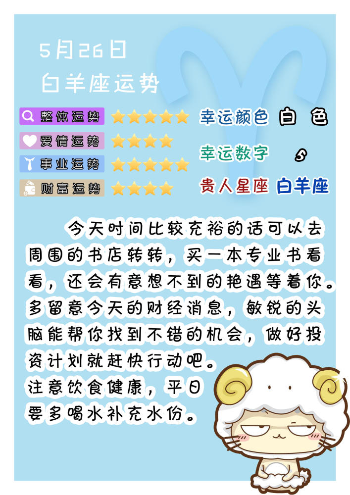 星座天秀 5月26日星座运势 天秤座 天蝎座 水瓶座 今日运势不佳 表白要注意 看点快报