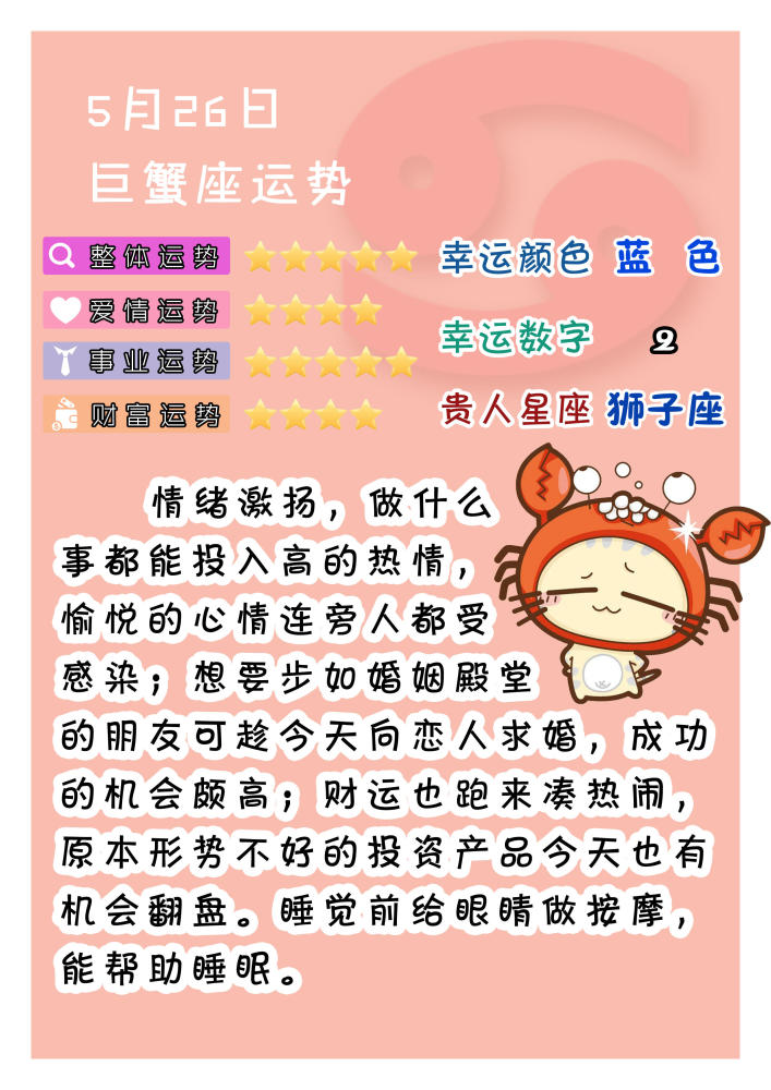 星座天秀 5月26日星座运势 天秤座 天蝎座 水瓶座 今日运势不佳 表白要注意 看点快报