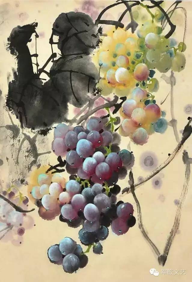 技法篇——国画写意葡萄步骤画法