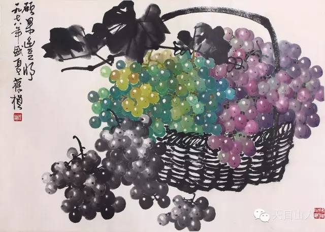 技法篇——国画写意葡萄步骤画法