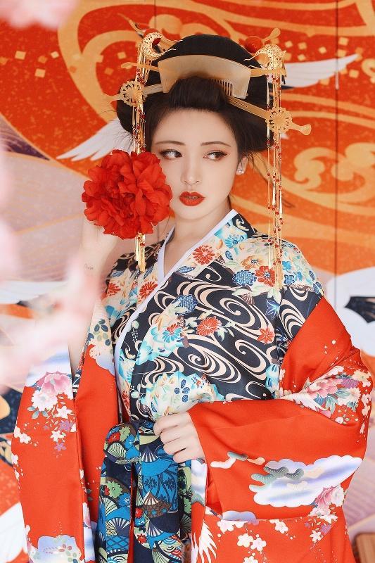 艺术摄影 繁华如你 天生丽质的和服美人 看点快报