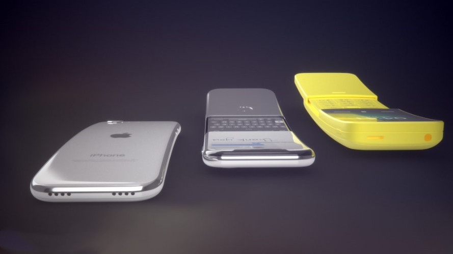 可弯曲屏幕+滑盖设计 苹果最新款iPhone曝光