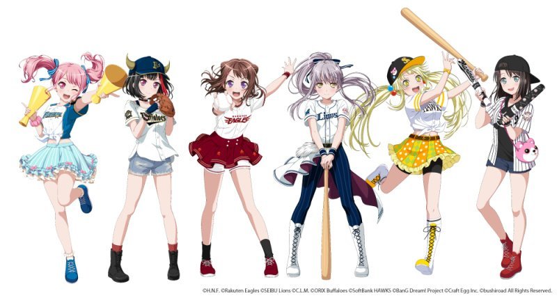 《BanG Dream！》手游与6支棒球队联动 视觉图公开