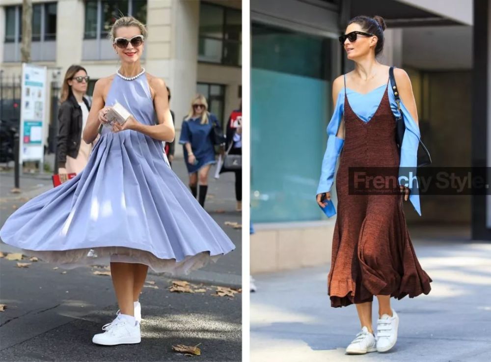 裙子混搭运动鞋 时髦的人都这么穿