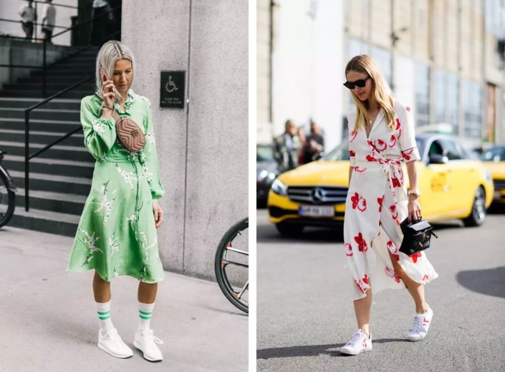 裙子混搭运动鞋 时髦的人都这么穿