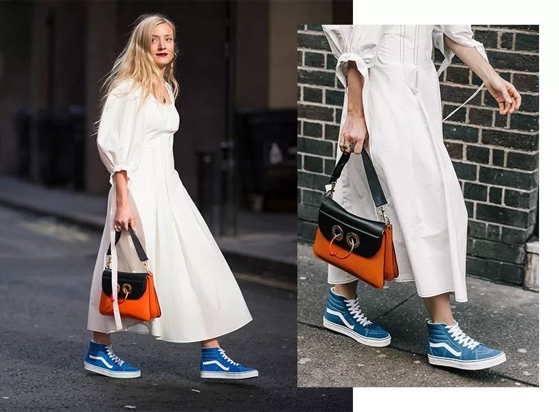 裙子混搭运动鞋 时髦的人都这么穿