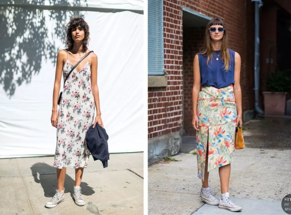 裙子混搭运动鞋 时髦的人都这么穿